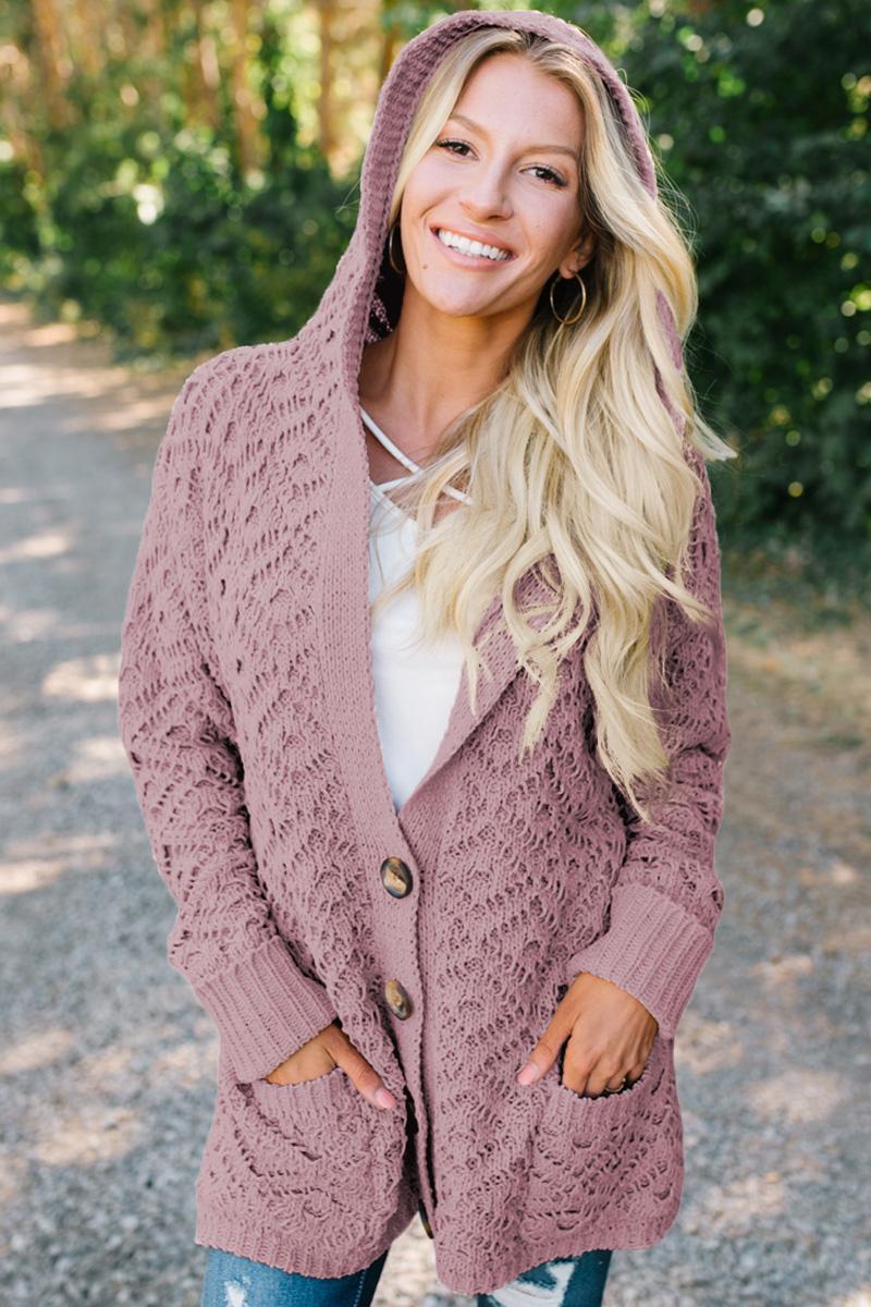 Only Want You Knit Hooded Cardigan