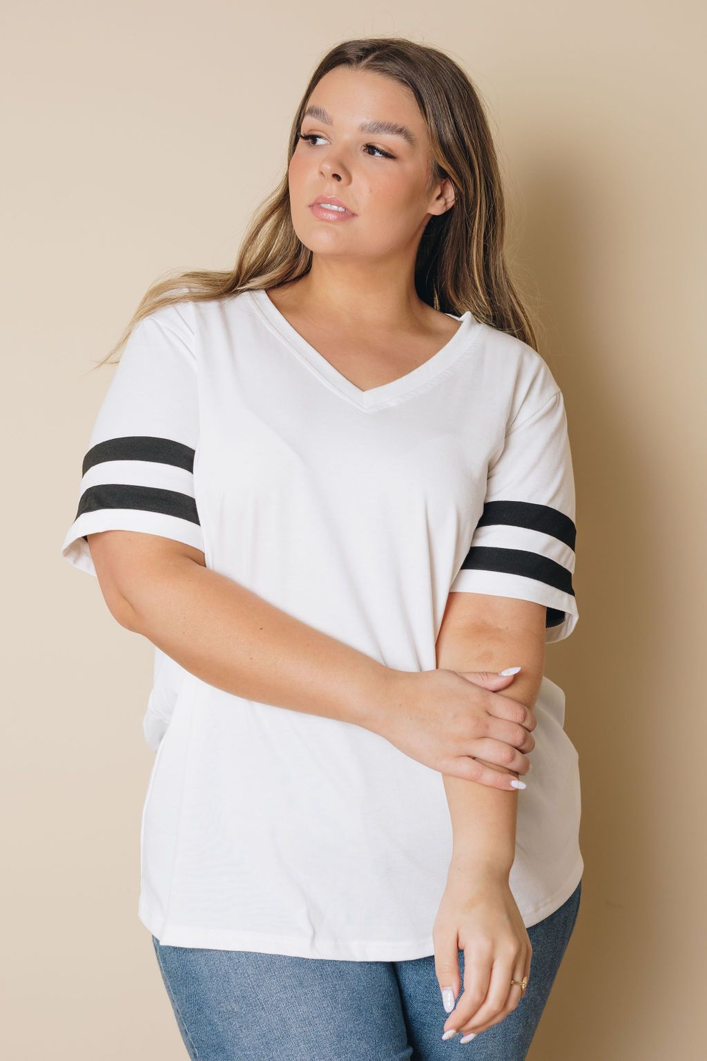 Plus Size - Prim Striped Tee