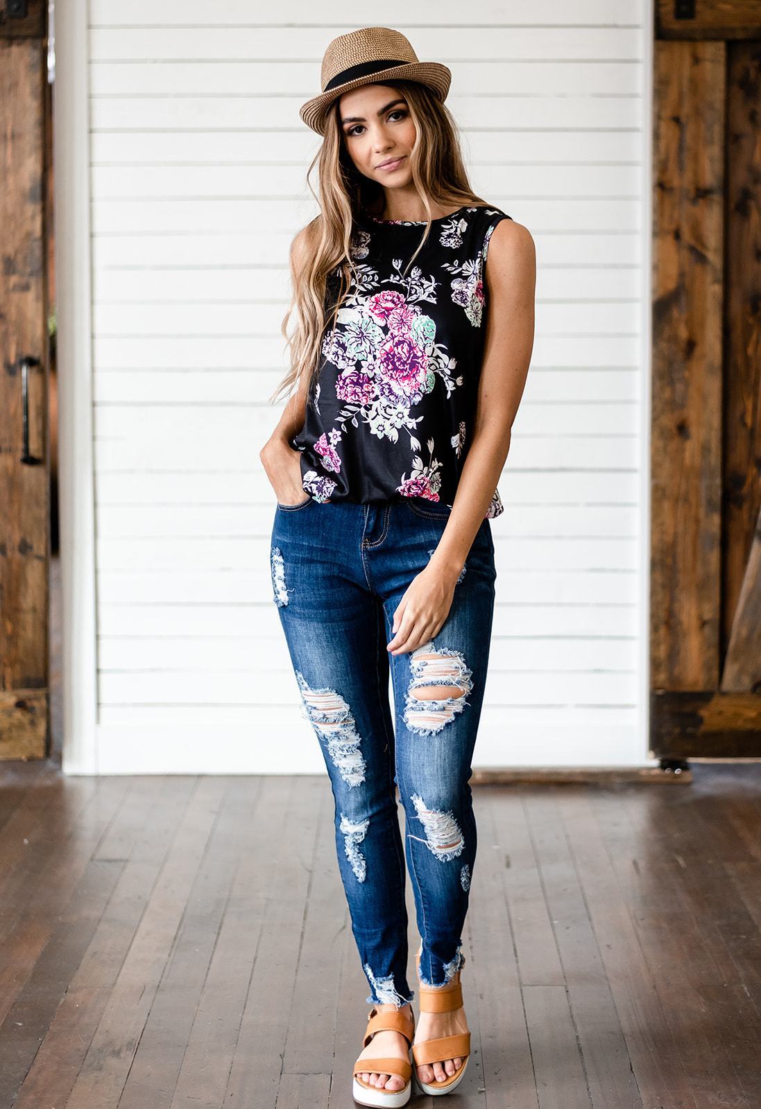 Elliot Mock Floral Top