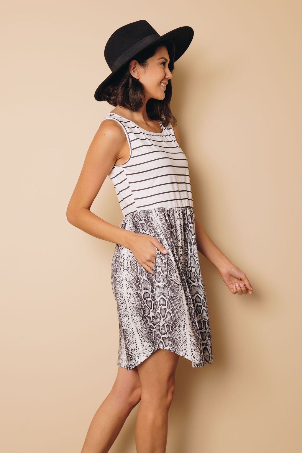 Mitchell Patterned Tank Dress