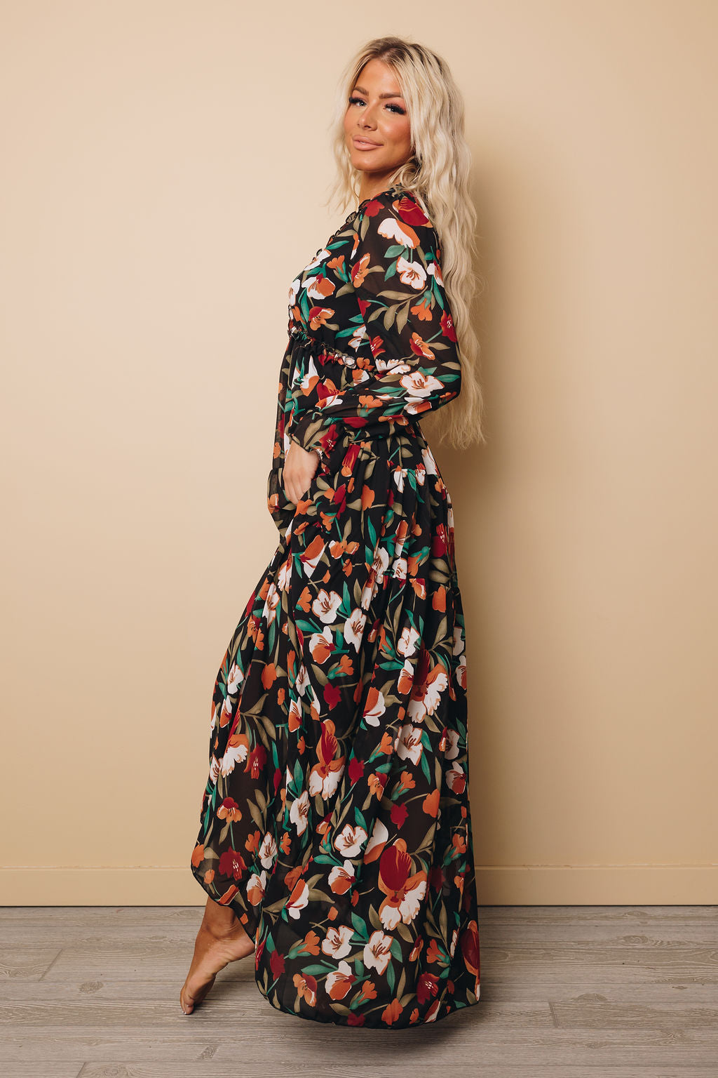 Free Spirit Ruffle Maxi Dress