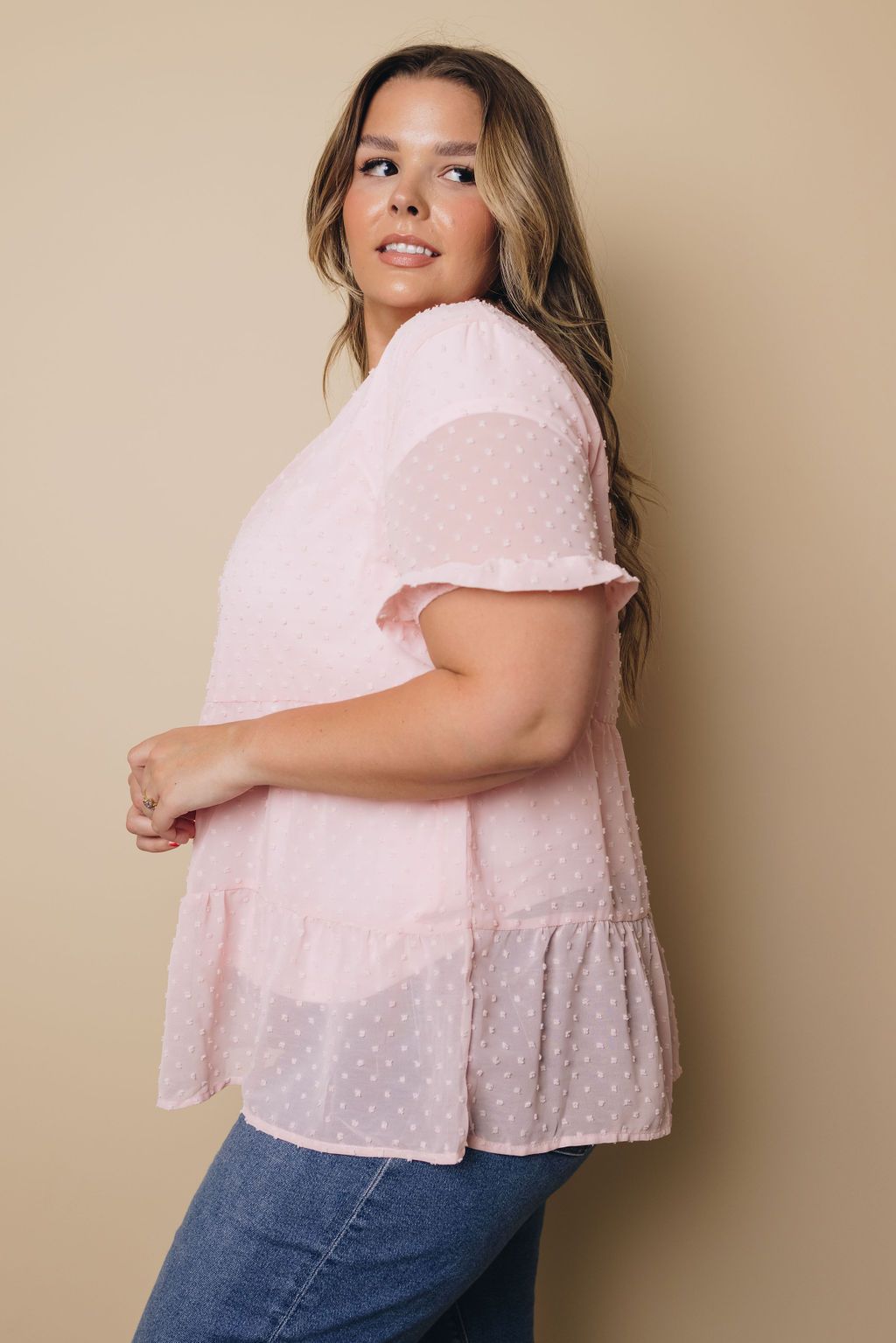 Plus Size - Howlett Swiss Dot Top