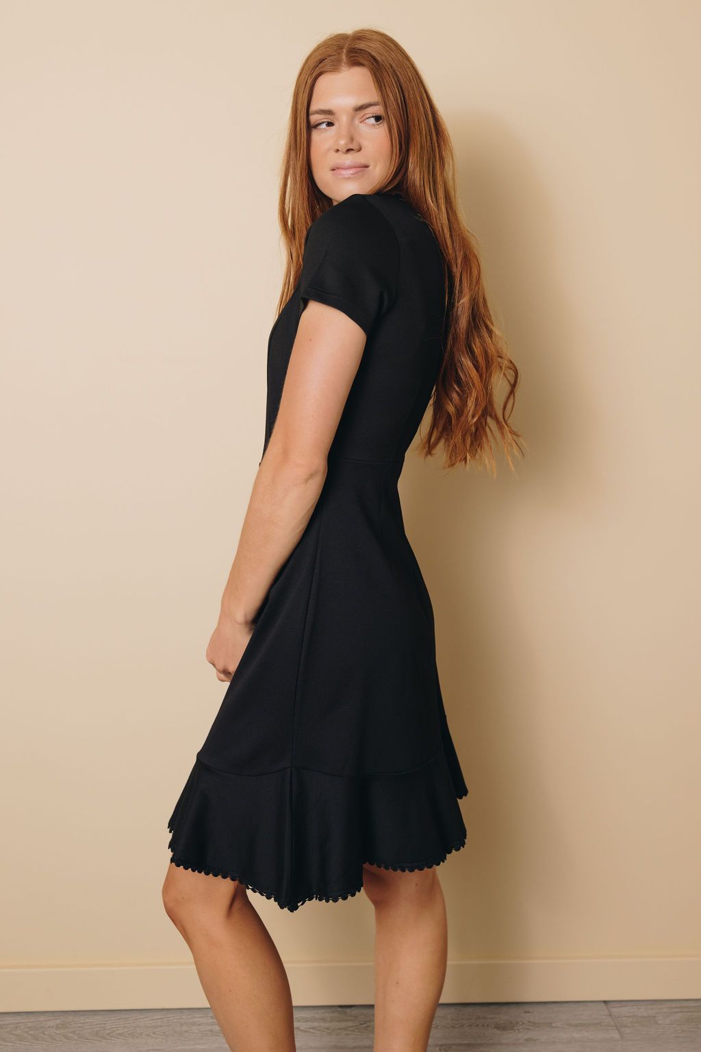 Tassel Ruffle Short Sleeve Mini Dress