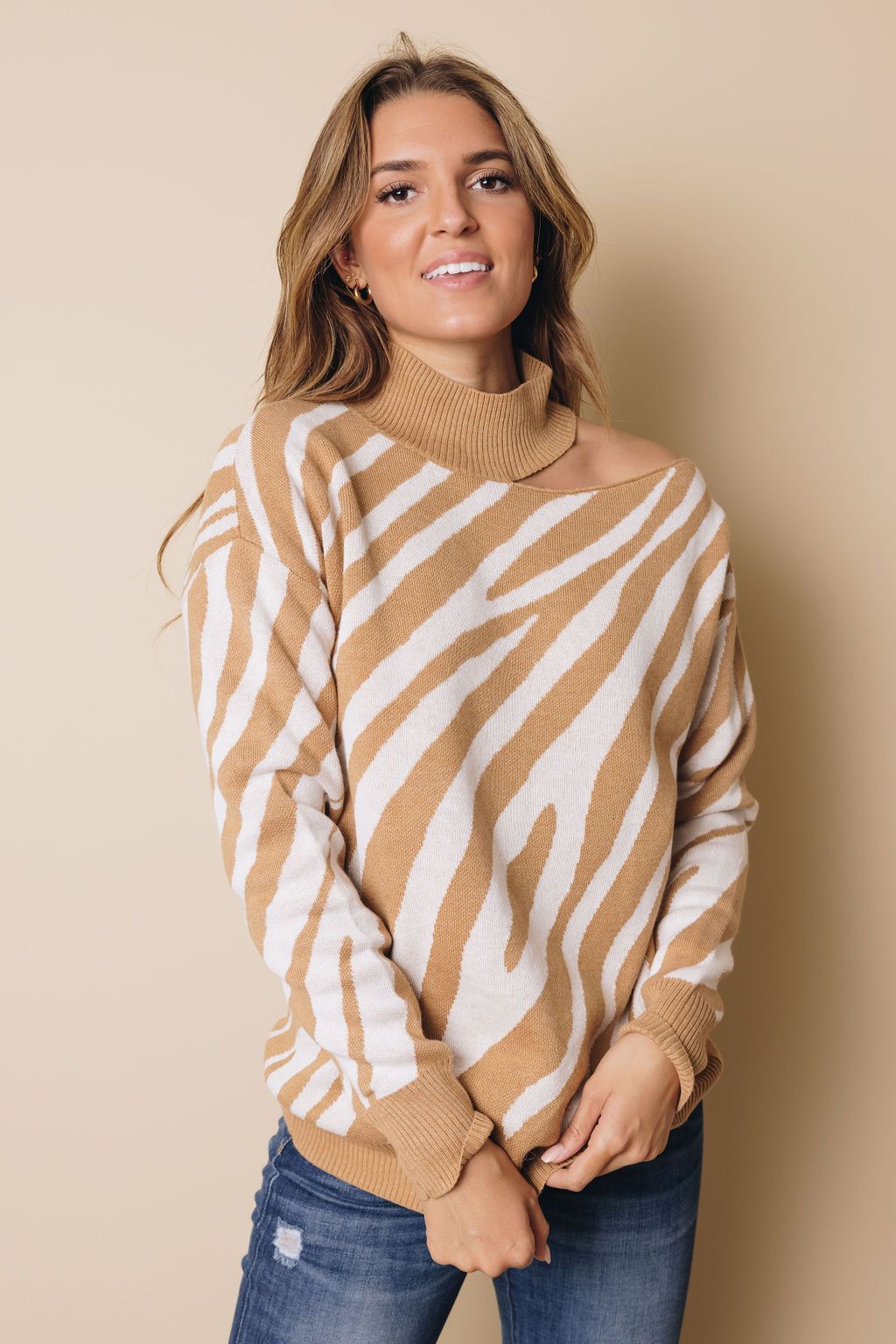 Glenna Cold Shoulder Sweater