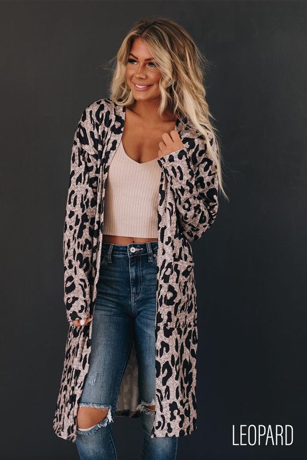 Freya Leopard Pocket Cardigan