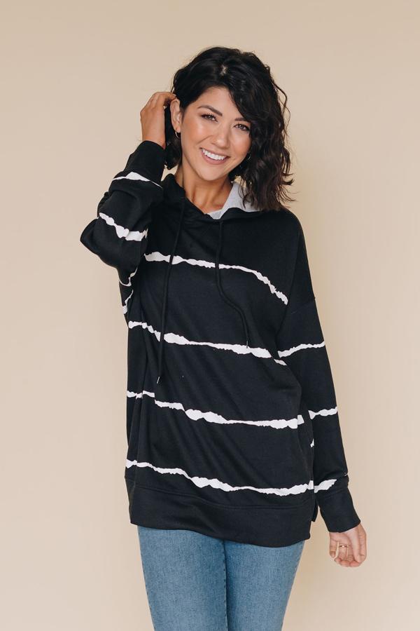 Shake It Off Striped Hoodie