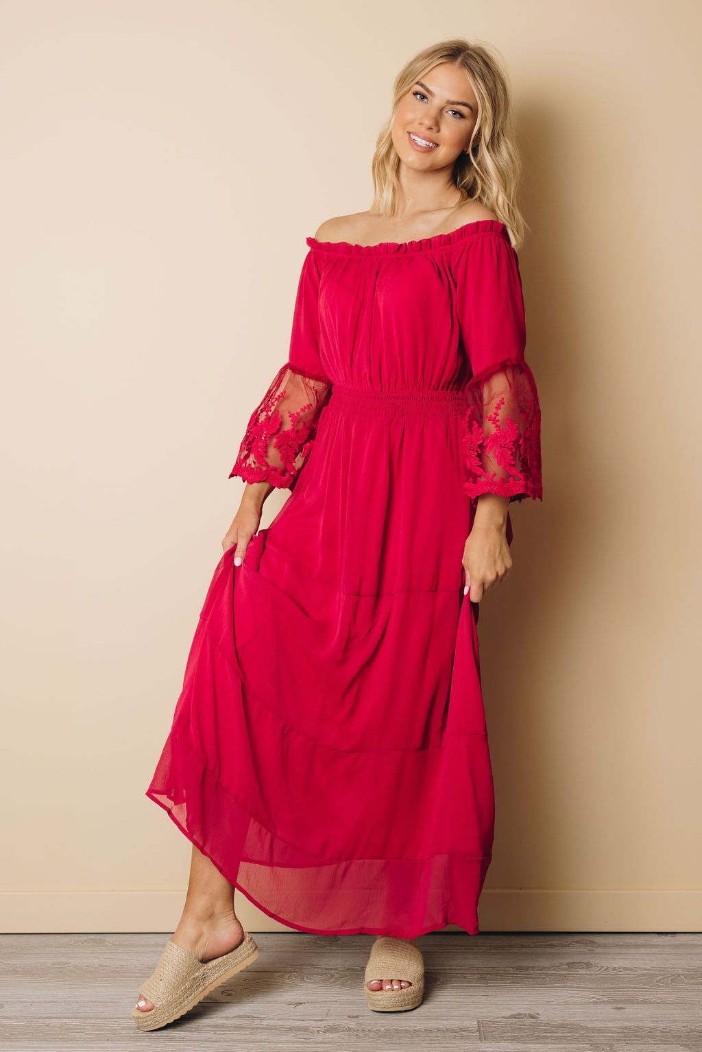 Philly Embroidered Lace Maxi Dress