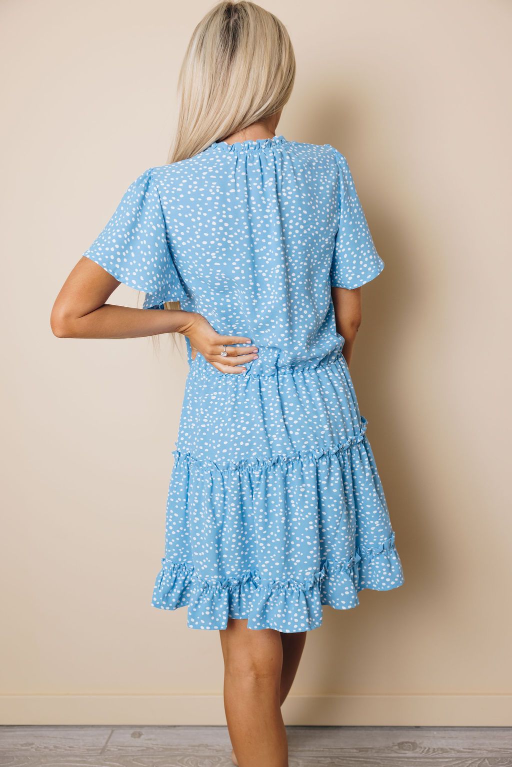 Nia Ruffled Tie Mini Dress