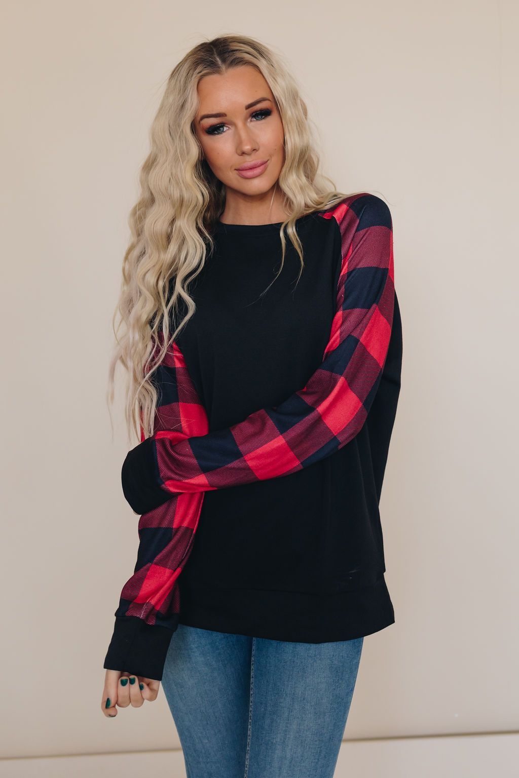 Cristina Plaid Top