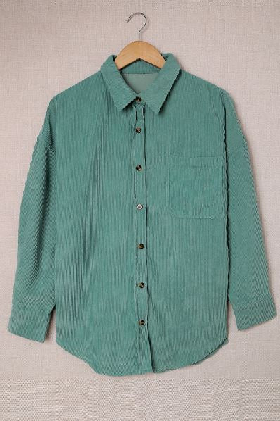 Hippen Corduroy Button Down Top