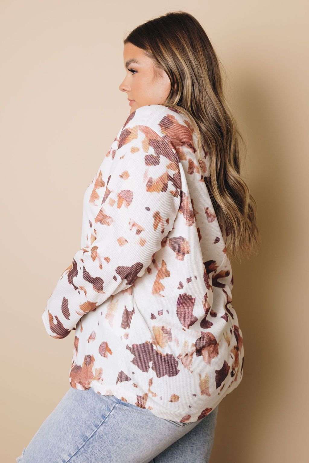 Plus Size - Mac Cow Print Top