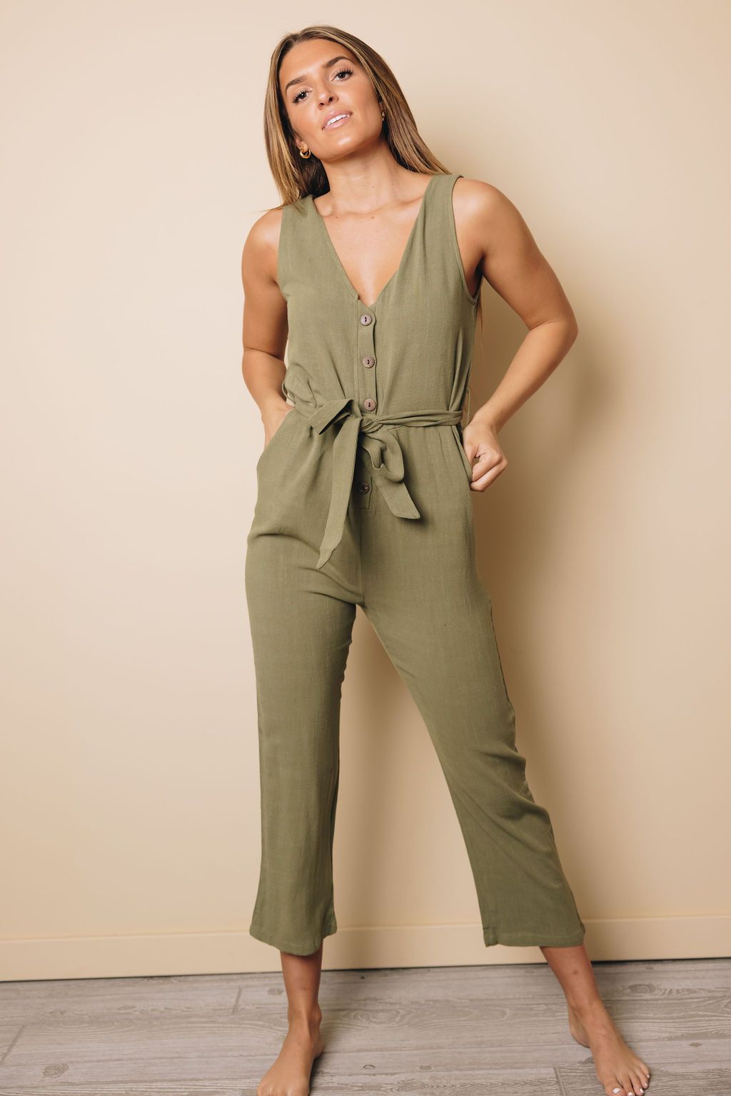 Deanne Button Jumpsuit