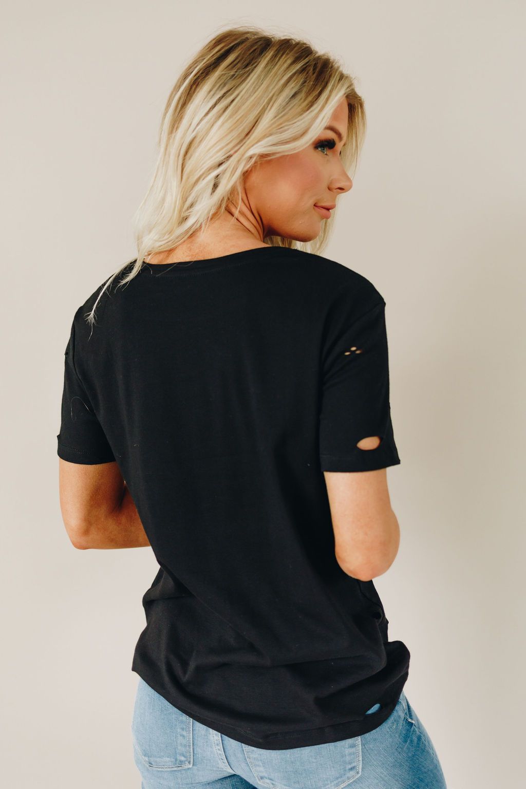 Cassie Distressed Tee
