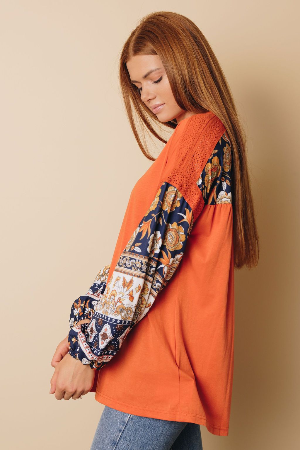 Wannabe Boho Balloon Sleeve Top