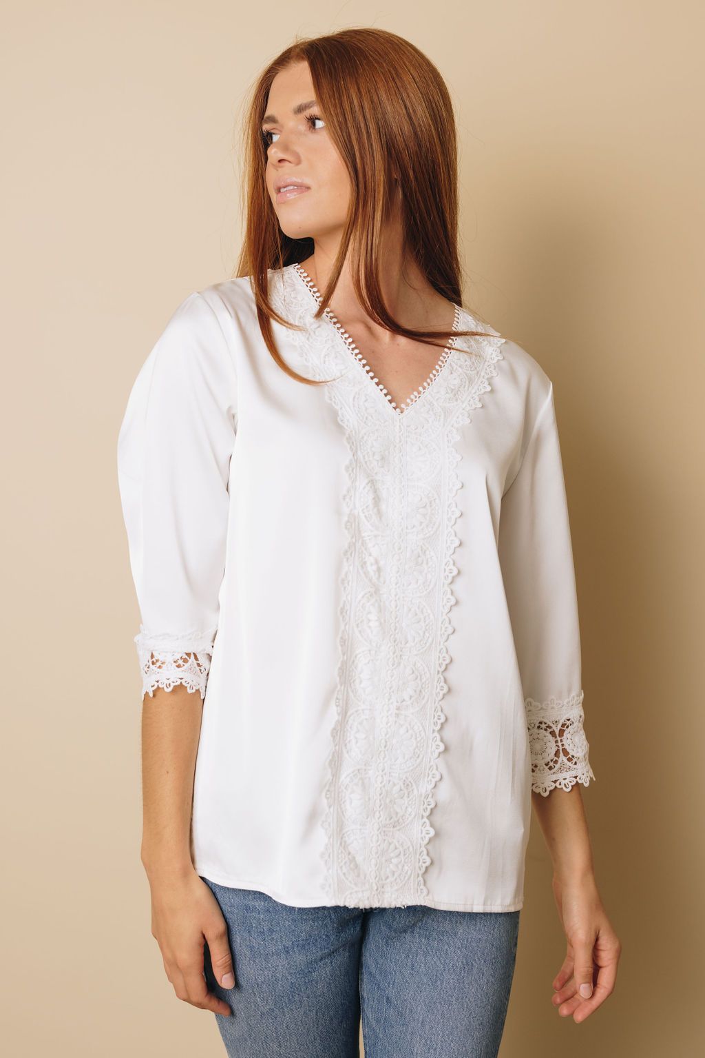 Amaze Me Crochet Detail Blouse