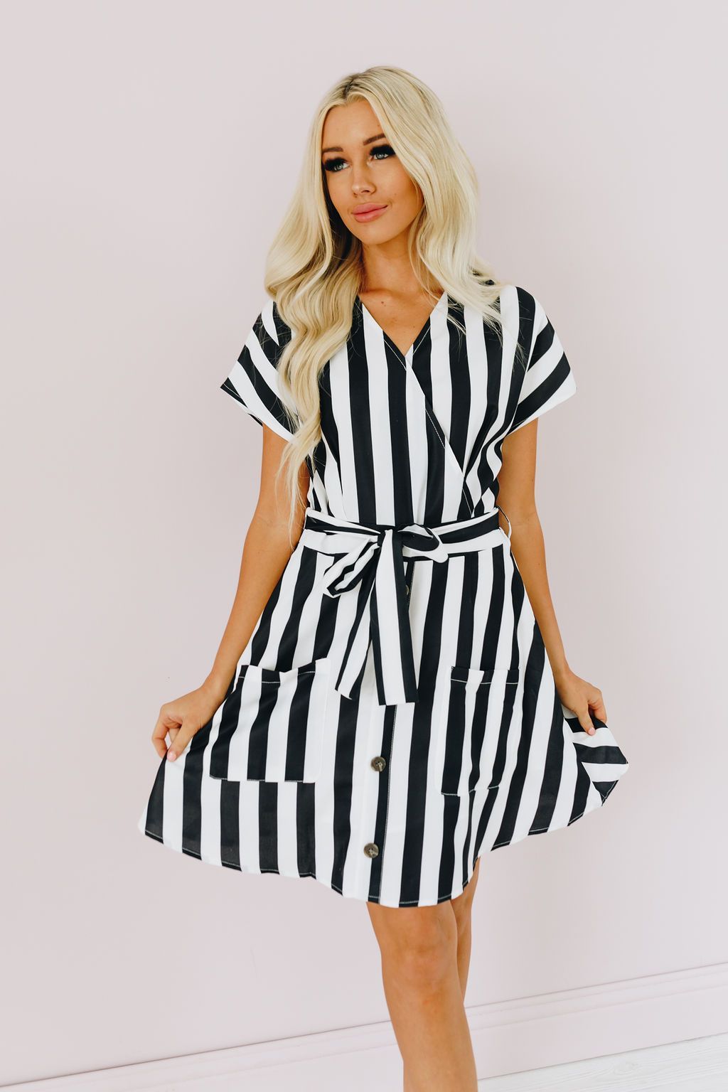 Sweet On Stripes Tie Dress