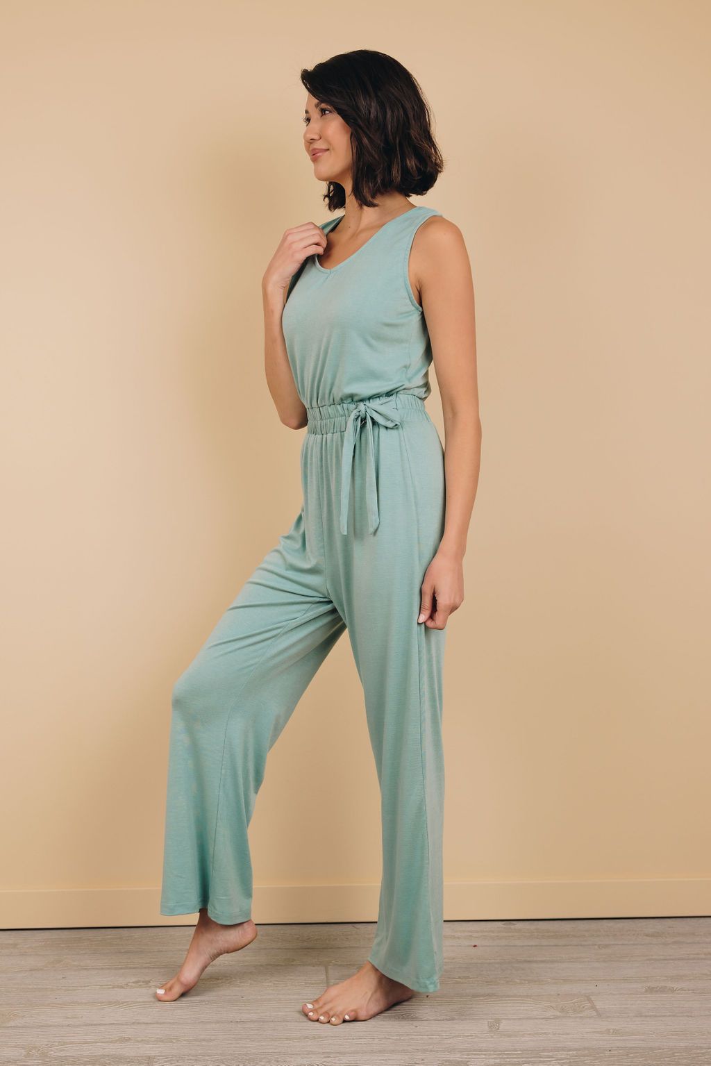 Zdun Elastic Waist Jumpsuit