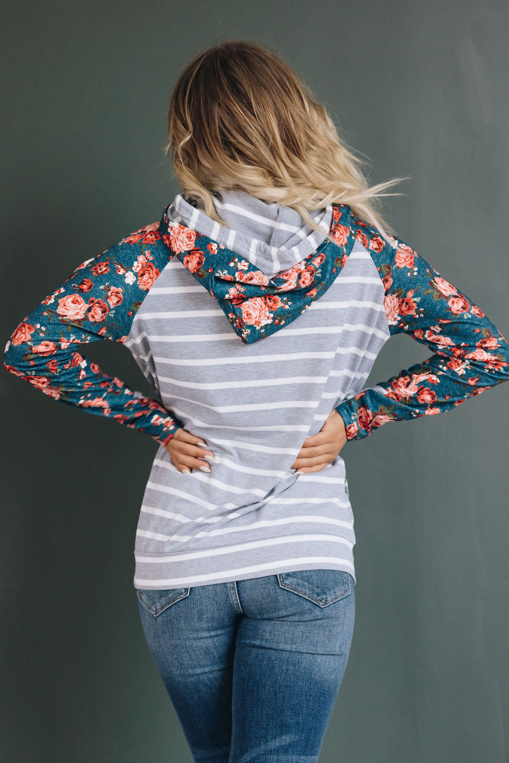 Clemons Double Hooded Patterned Hoodie