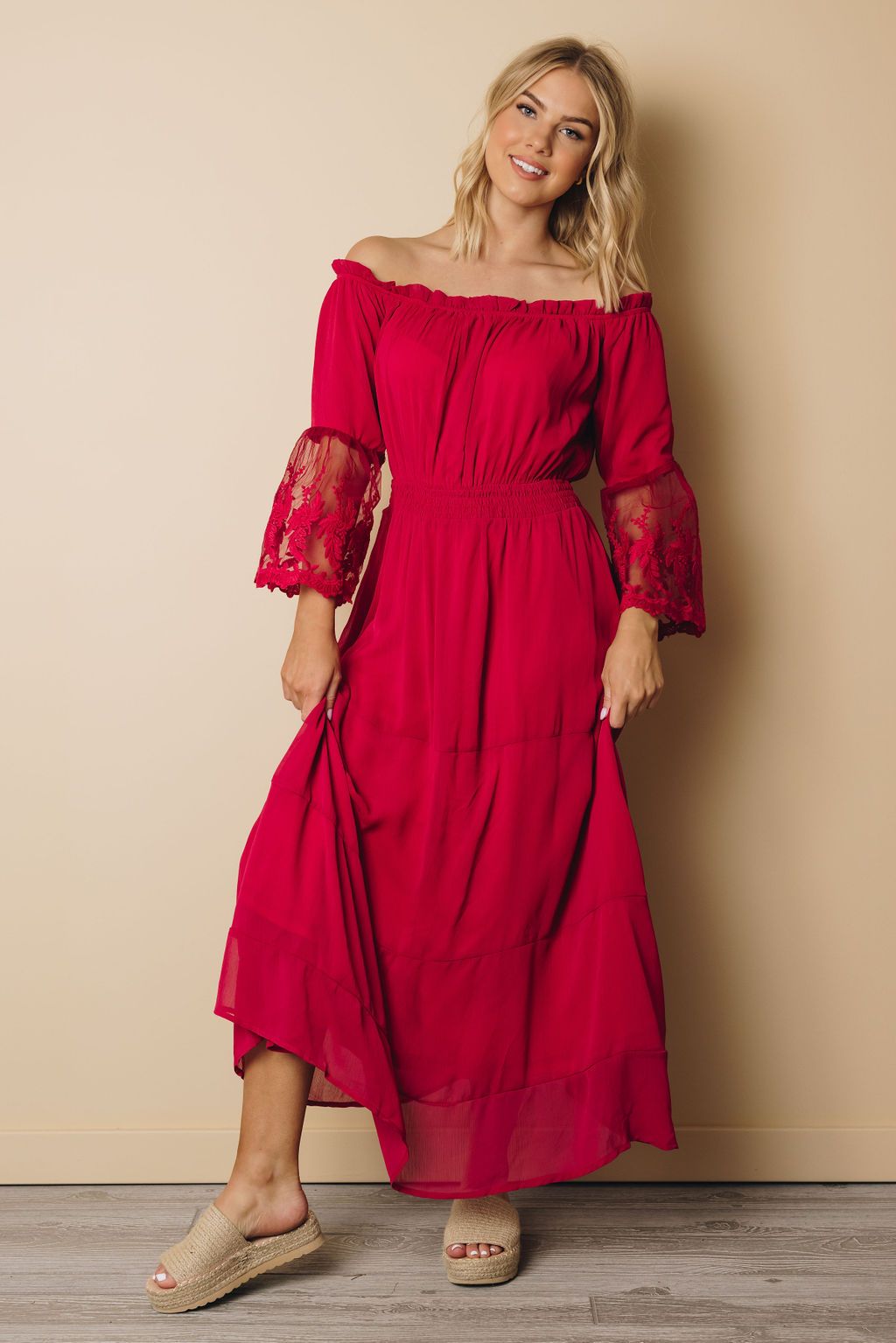 Philly Embroidered Lace Maxi Dress