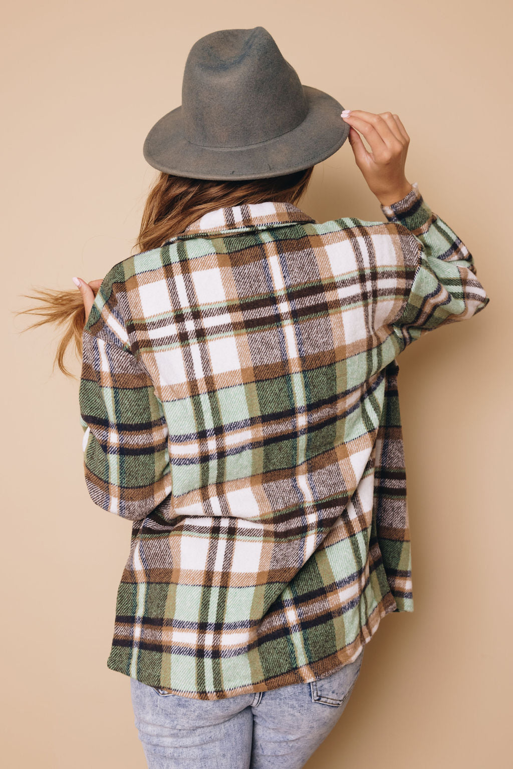 Harvey Plaid Button Up Top