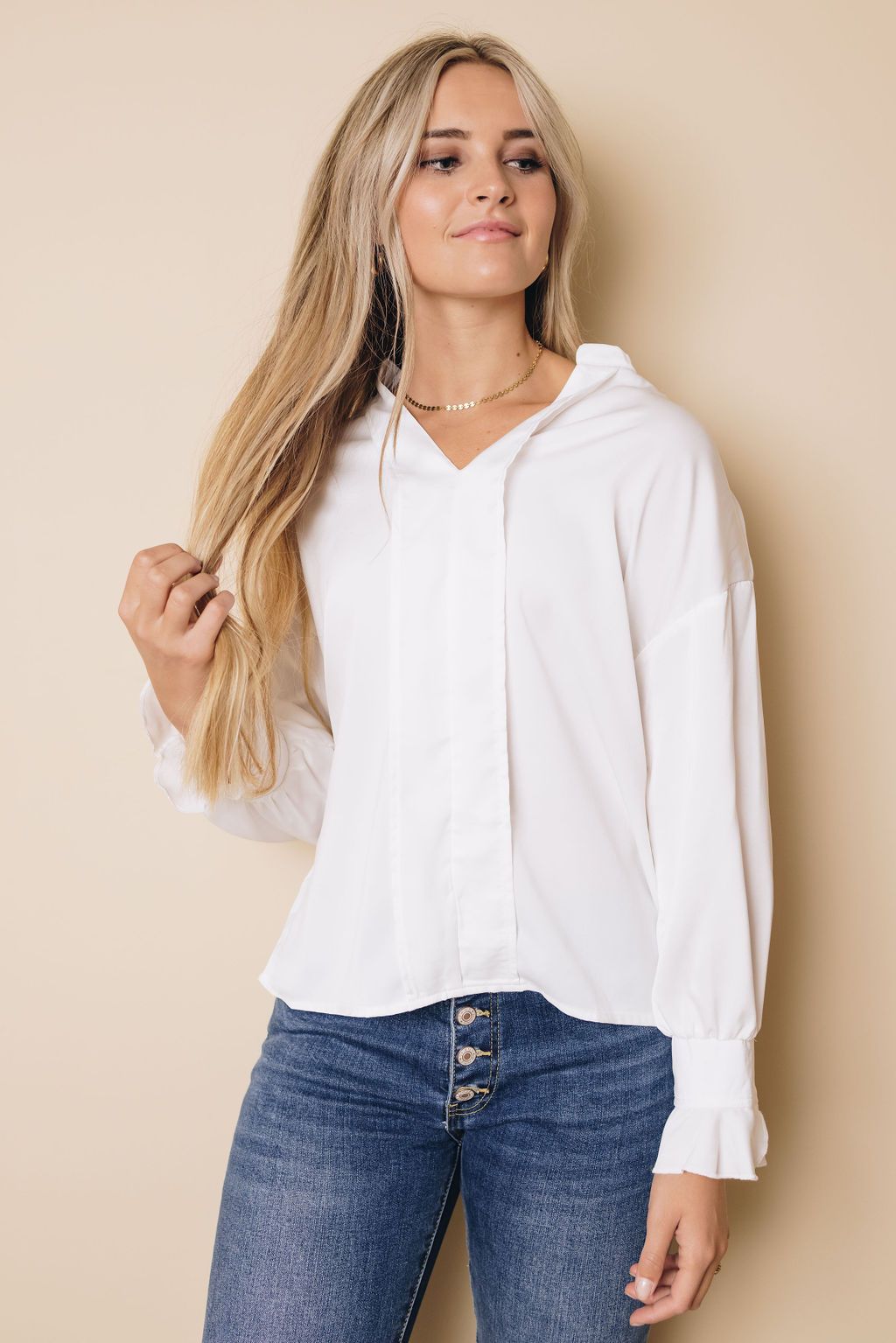Annalise Long Puff Sleeve Shirt