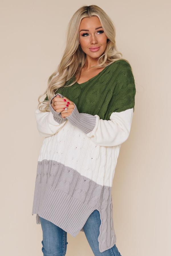 Up To You Colorblock Sweater