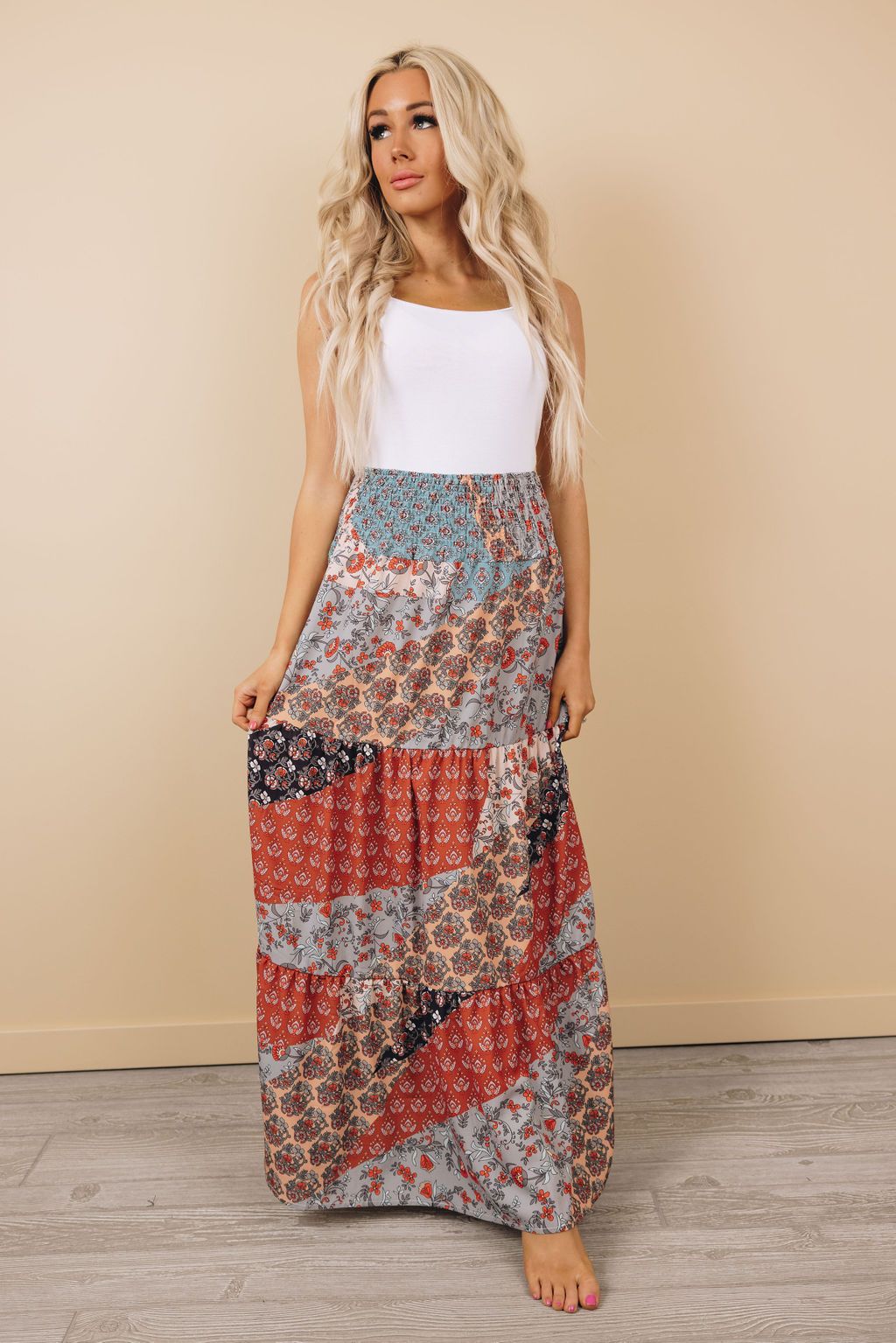 Catrin Boho Maxi Skirt