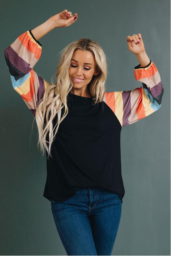 City Stroll Balloon Sleeve Top