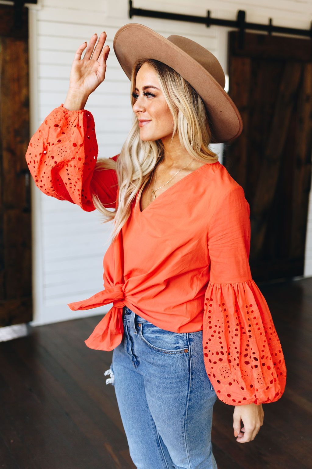 Rhapsody Tie Detail Top