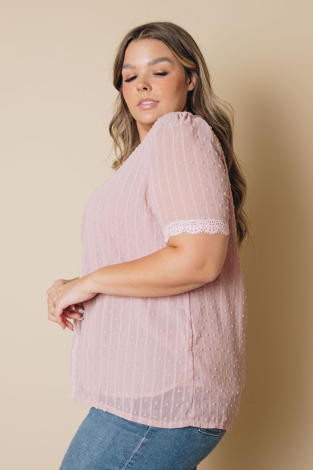Plus Size - Flavia Lace Crochet Blouse