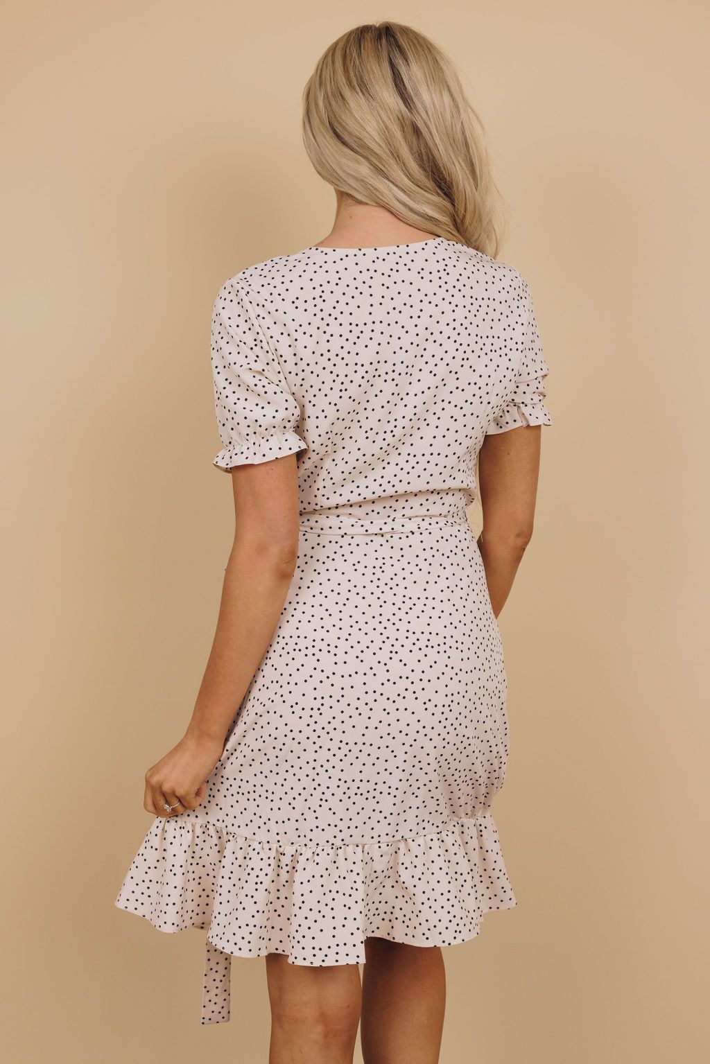 Petey Dotted Wrap Dress