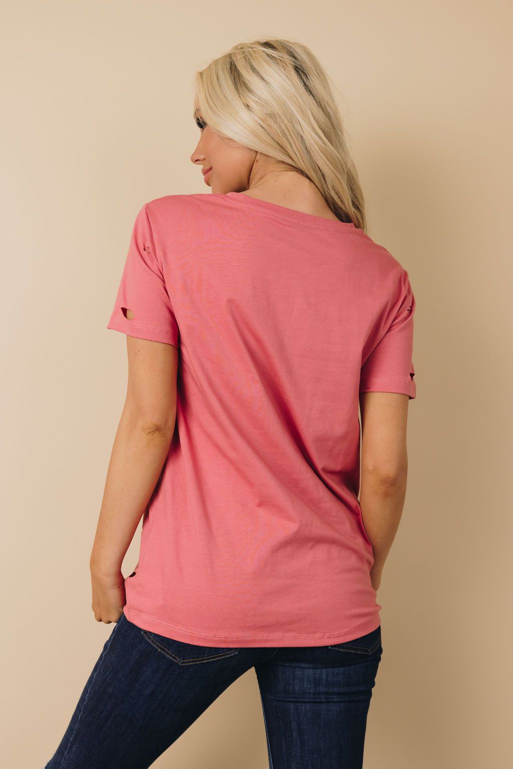 Cassie Distressed Tee