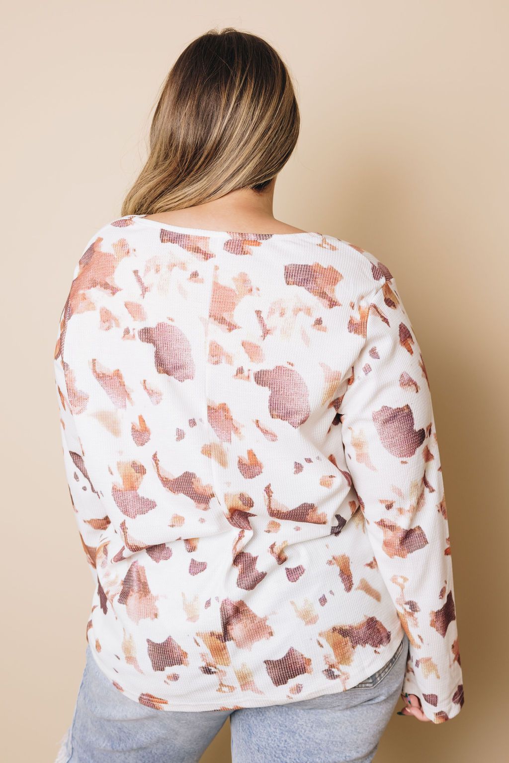 Plus Size - Mac Cow Print Top