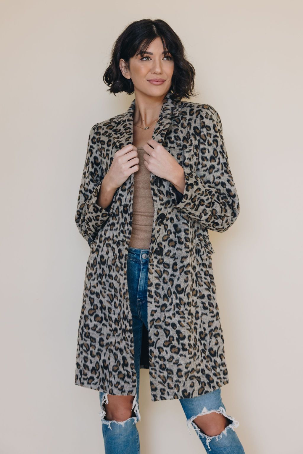 Davie Leopard Coat