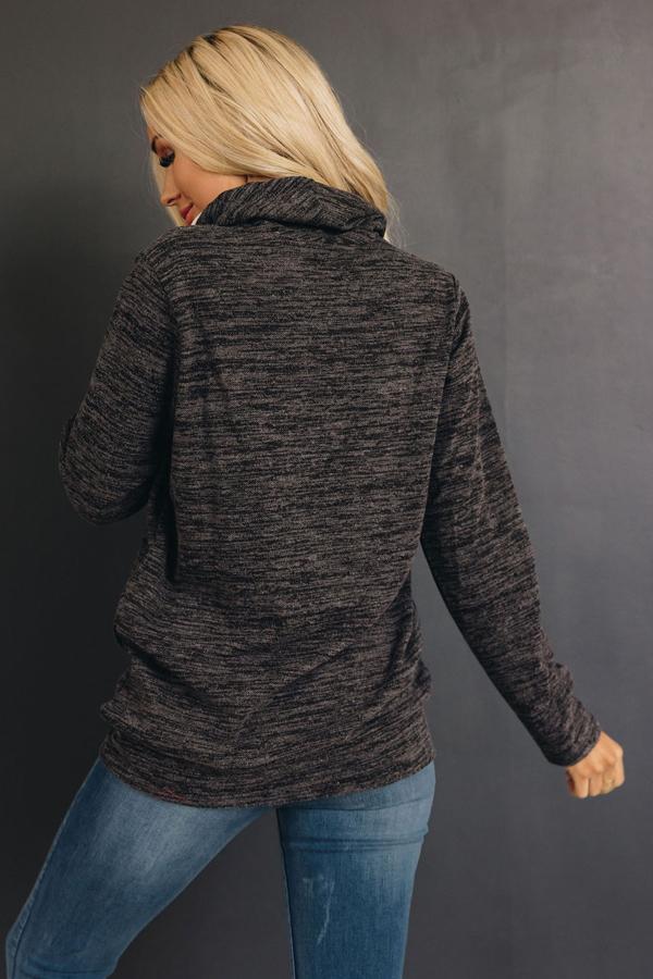 Penny Leopard Cowl Neck Pullover