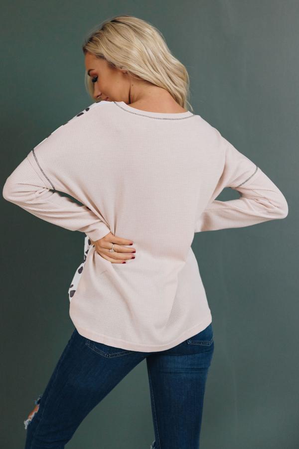 Love Me Or Leave Me Waffle Knit Top