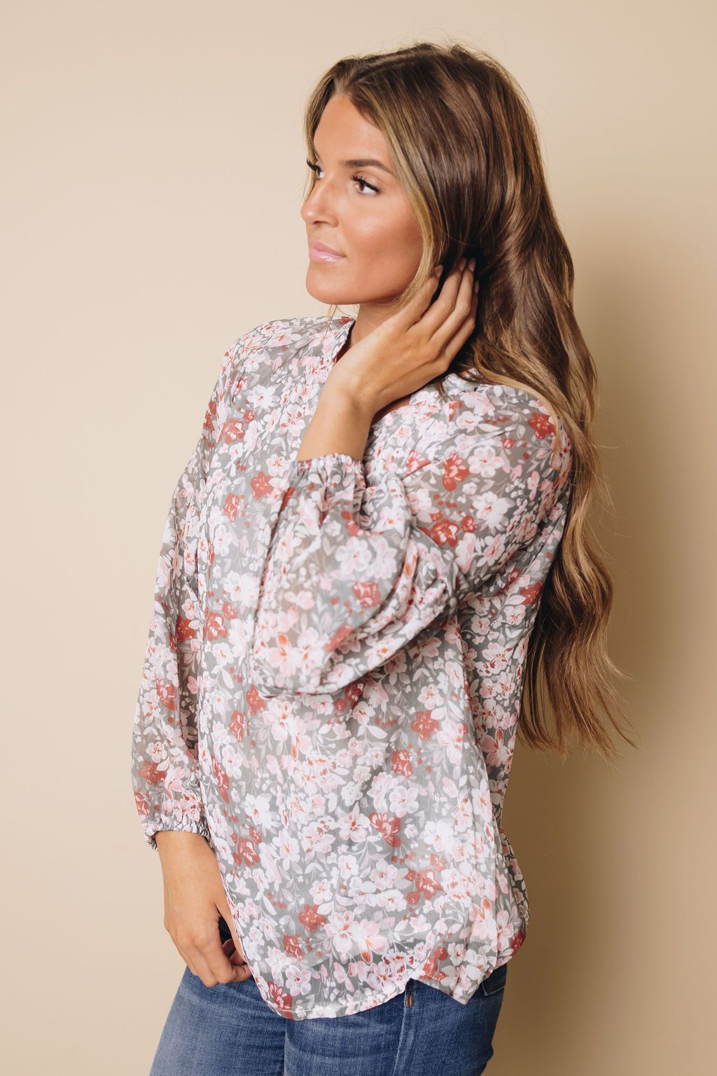 Anna Floral Long Sleeve Top