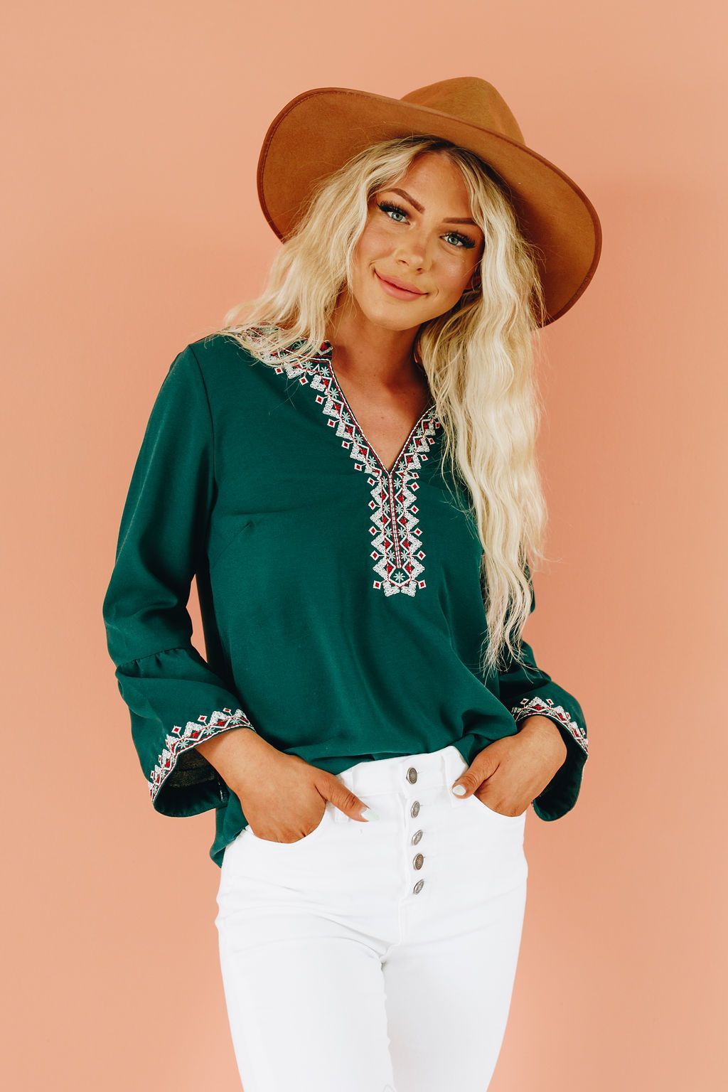 Royal Reign Embroidered Blouse