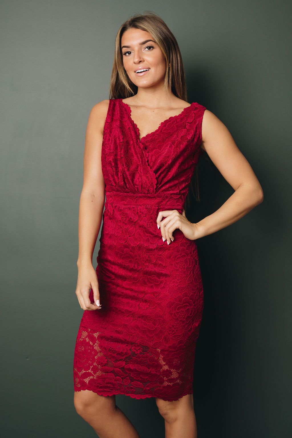 Beth Lace Midi Dress