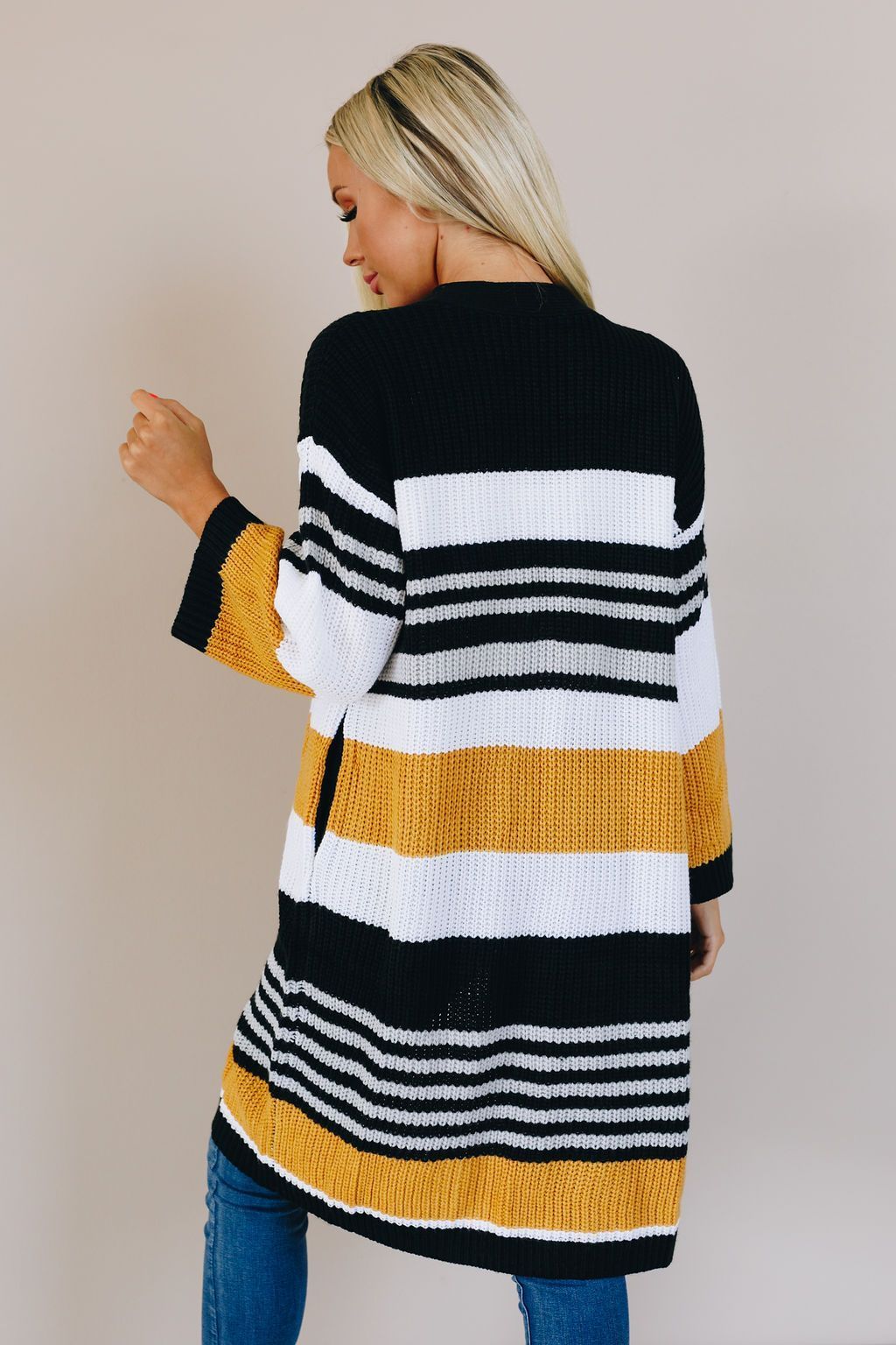 Georgetown Striped Pocket Cardigan