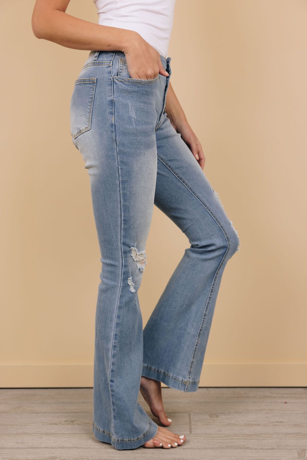 Elliot Mid Rise Flare Jeans
