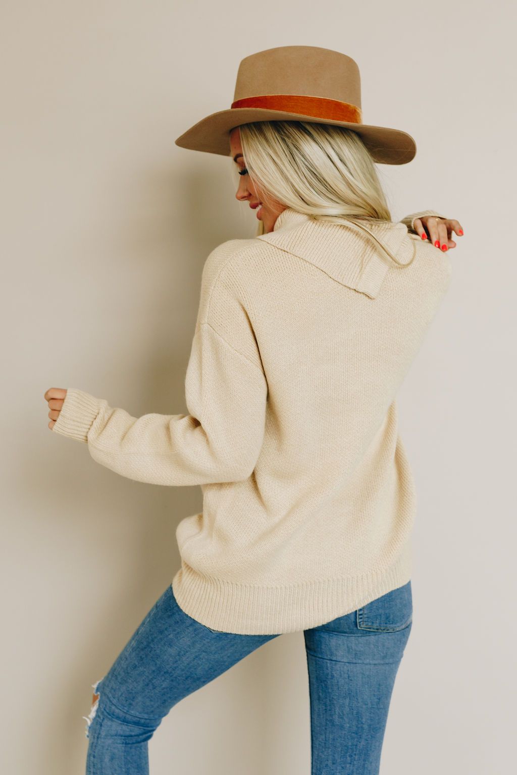 Day Dream Grey Button Sweater