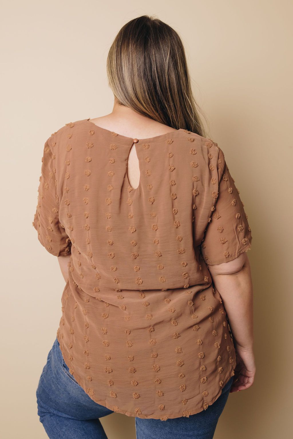 Plus Size - Mac Swiss Dot Top