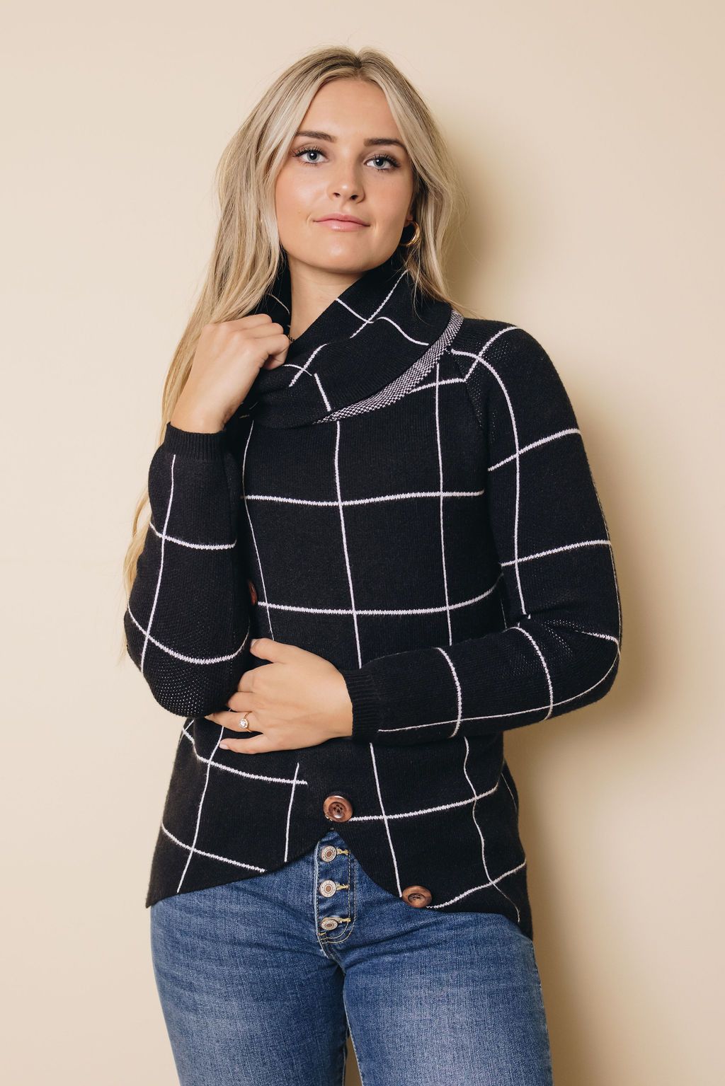 Mix It Up Plaid Turtleneck