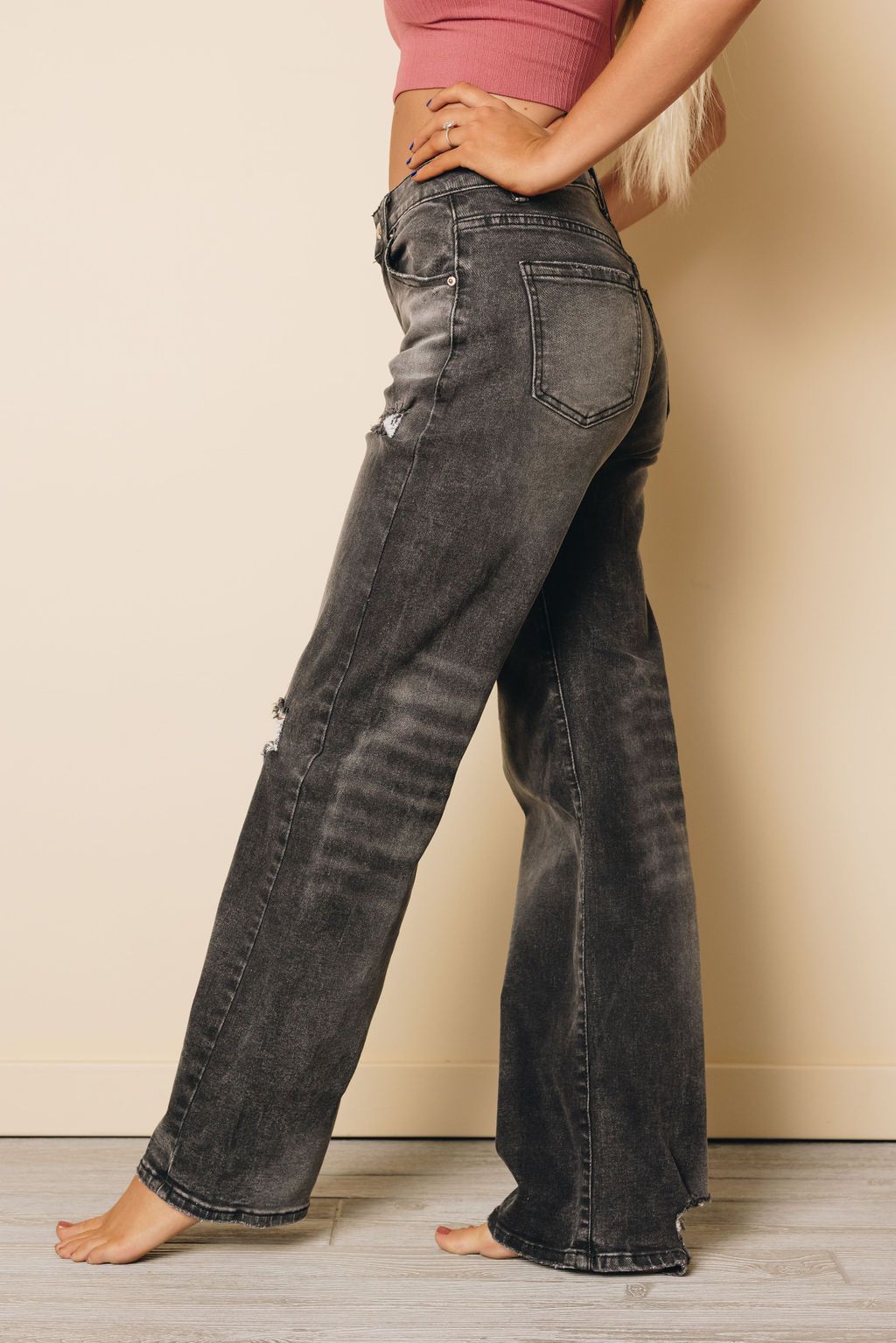 Sophia Distressed Flare Jeans