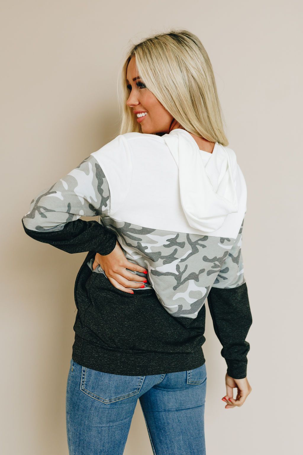 Blend Right In Blocked Hoodie