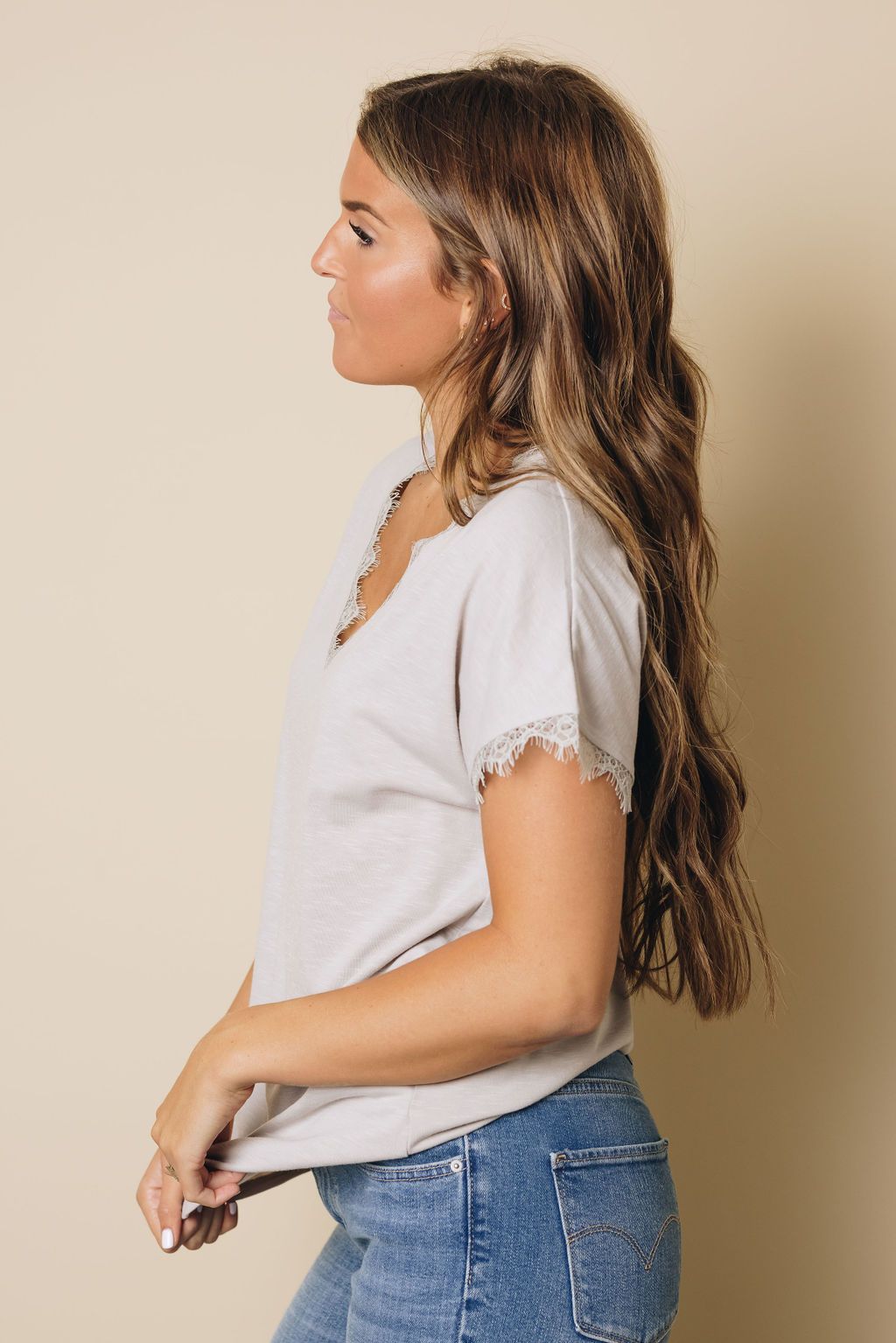 Ginny Lace Trim Top