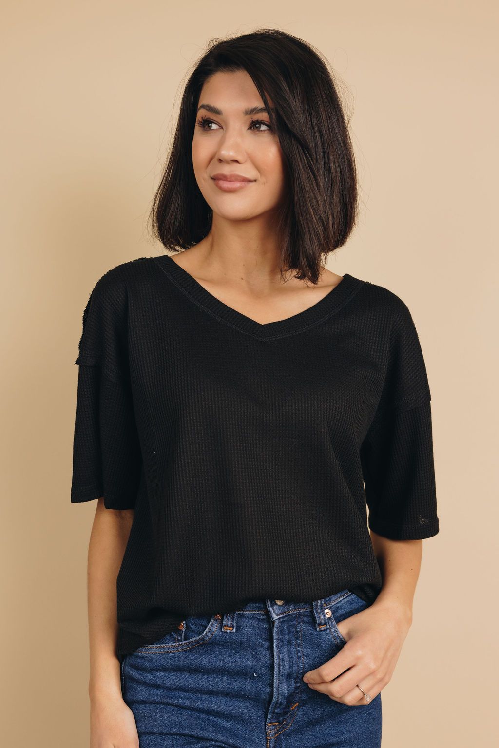 Workin' Myself Waffle Knit Tee