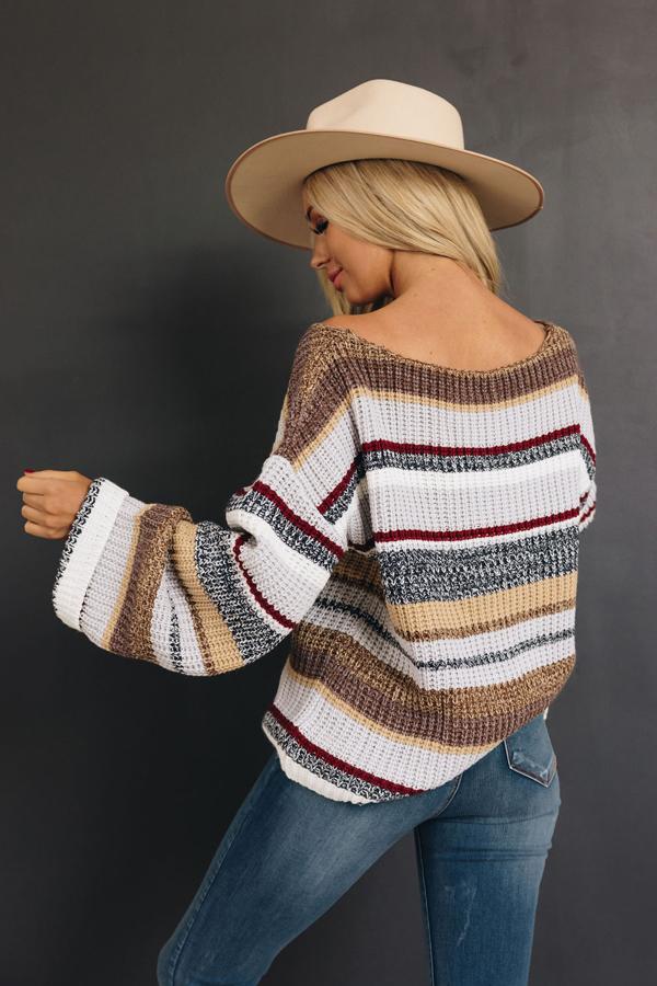 By Your Side Striped Sweater