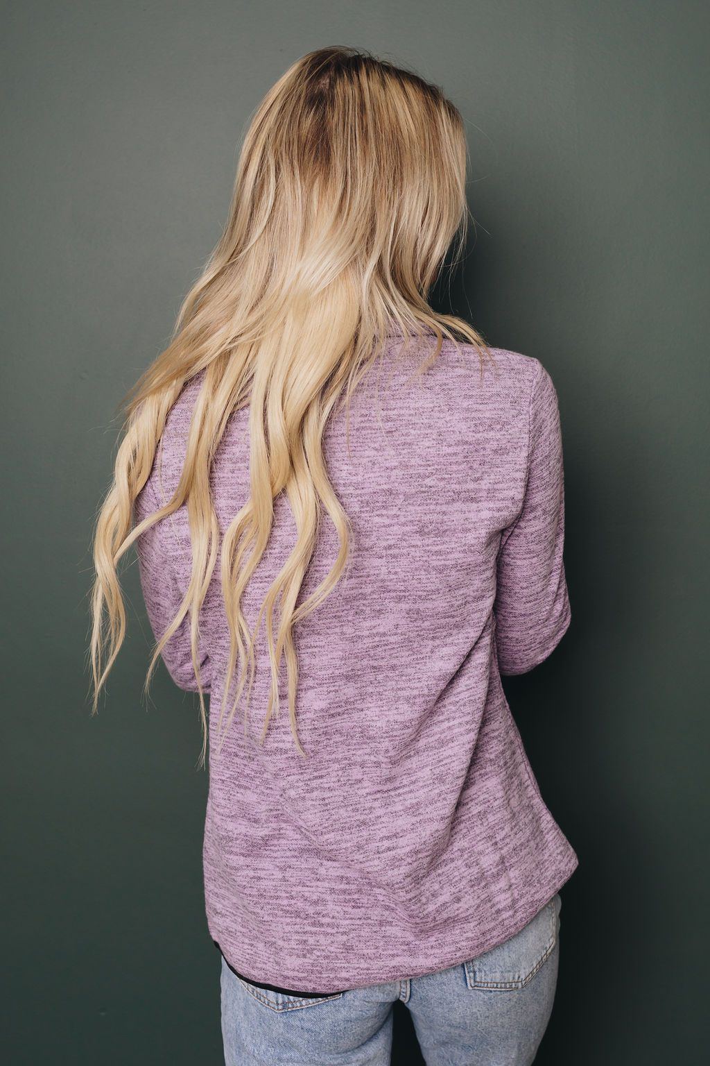 Turn-down Collar Pullover Sweatshirt